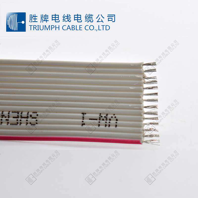 UL2651-28AWG红边灰排线10P~64P端子线显示屏排线打印连接线