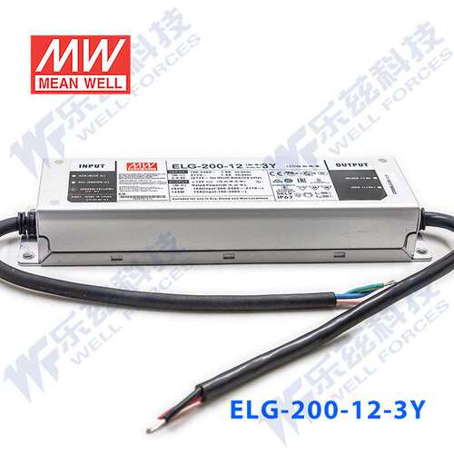 200W明纬700mA恒流可调调光LED电源ELG-200-C700AB 142-286V防水