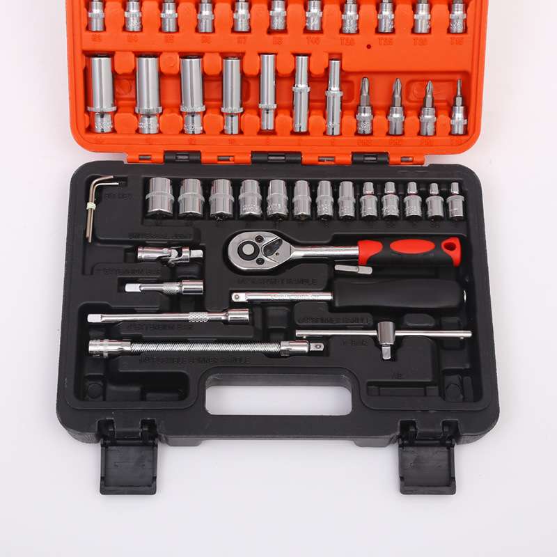 厂家现货工具套装 53件套筒组合工具扳手组套车载应急工具箱