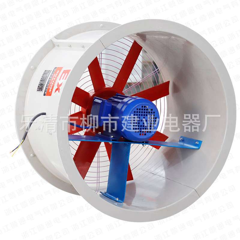 玻璃钢风机FT35-11防腐防爆玻璃钢轴流风机FBT35-11带百叶BFT弯头