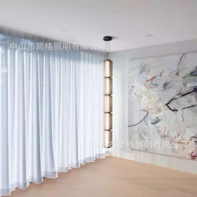 新款现代简约长条玻璃餐厅一字吊灯设计师款样板间吧台卧室床头灯