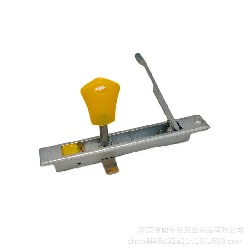 锌合金小平开锁高透网纱窗锁平移窗自动锁推拉门手动钩锁窗户锁扣
