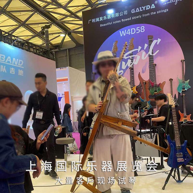 新款板凳电吉他好音质实木电吉他展会活动吸睛神器个性电吉他