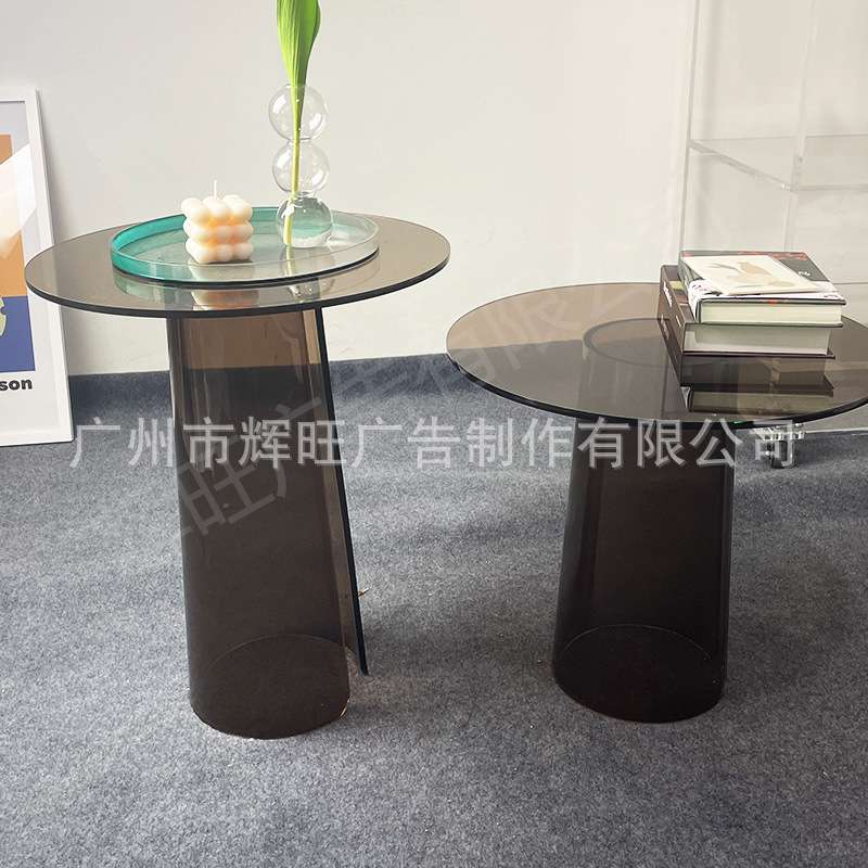 现代角几设计师新款别墅样板间客厅意式玻璃边几厂家直销 供应