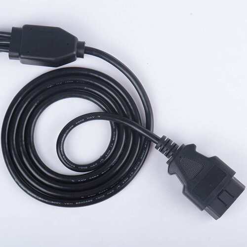 OBD2公头 转6个DB9 母头接口 Serial RS232 OBD2 CABLE 连接线