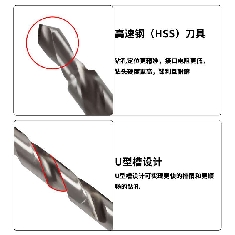 铝用阶梯白钢钻头 三尖台阶钻头 铝合金散热器沉孔倒角专用钻头厂