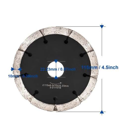 115 mm开槽切割片石砖混凝土墙面厚度8 mm双层金刚石锯片