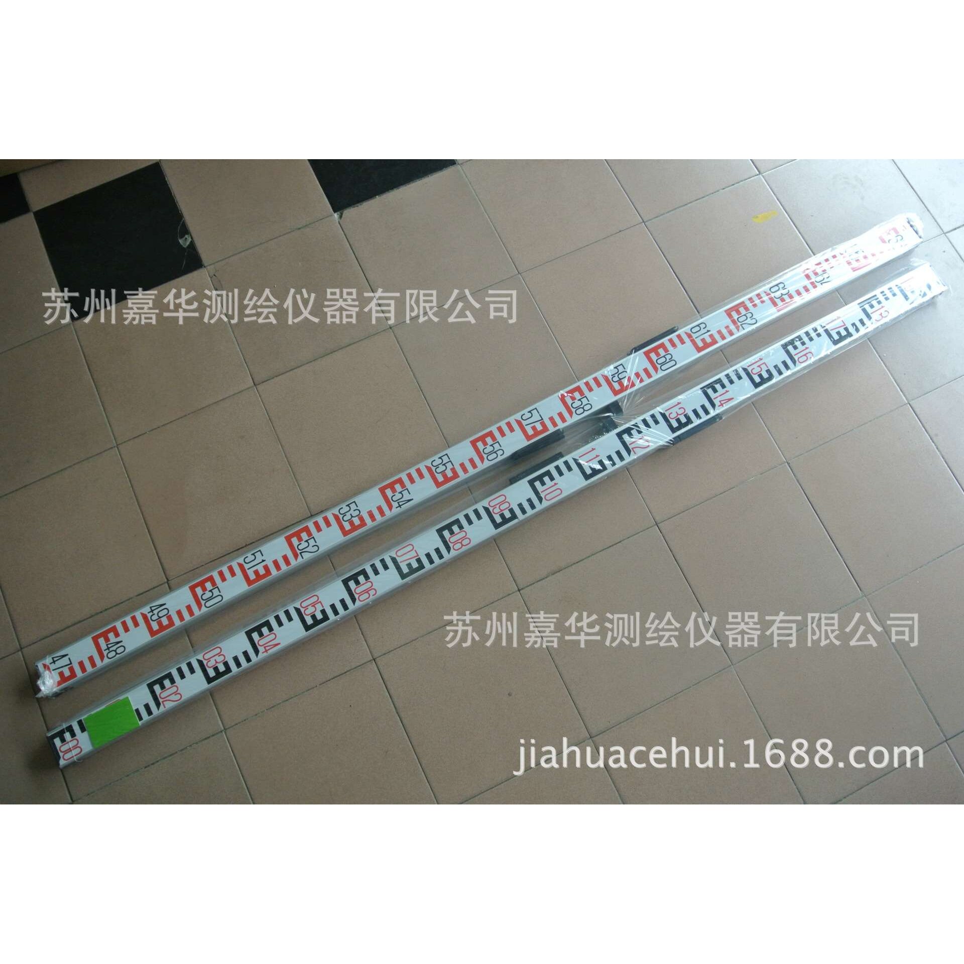 红黑尺2米板尺2m沉降尺双面尺沉降观测尺水准标尺铝合金测量标尺