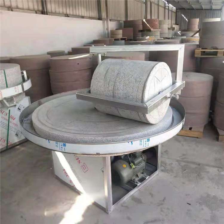 石碾面粉加工设备 电动磨小麦粉艾绒机械 在家自己磨面粉