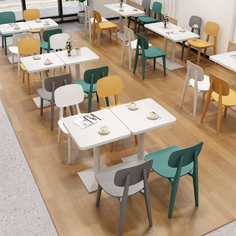 适用快餐汉堡店桌椅组合冷饮甜品奶茶小吃店德克士商用餐椅子卡座