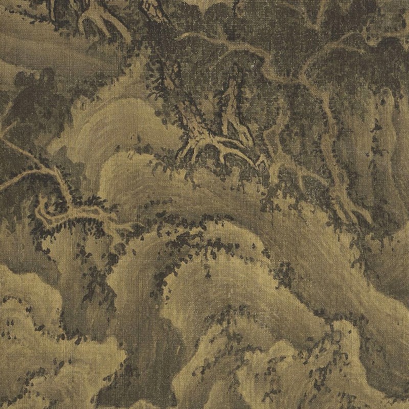 五代十国巨然 松岩萧寺图 微喷打印传统山水画临摹画稿复制画心