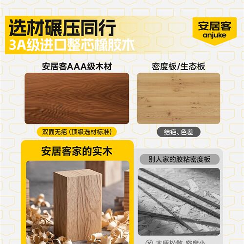 安居客儿童实木书架落地置物架书房靠墙简易书柜学生推拉门收纳柜