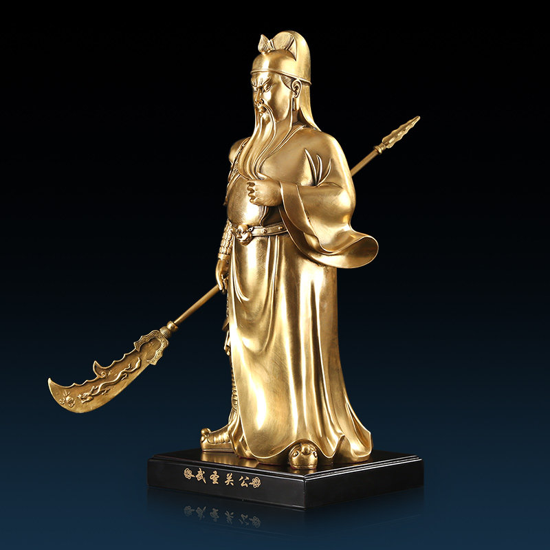 纯铜关公像铜像关二爷关羽武财神家居办公室摆件公司乔迁开业礼品