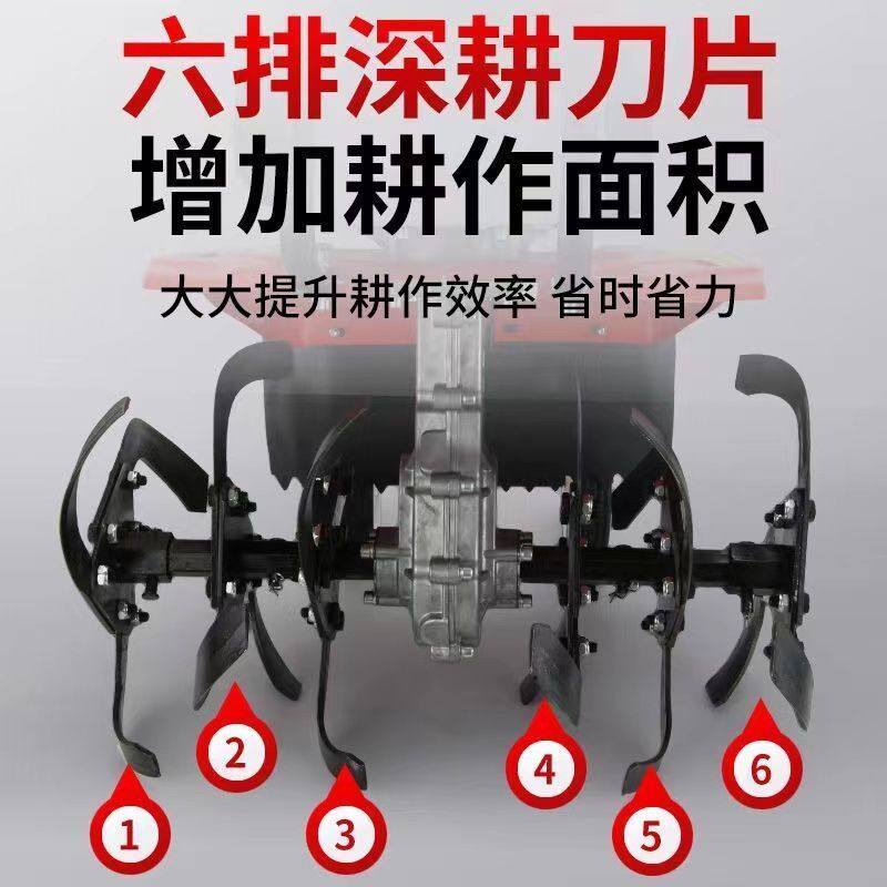 微耕机小型开沟松土机汽油多功能农用耕地机果园除草旋耕机翻地器