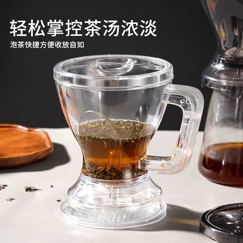 新款家用聪明杯美式手冲咖啡滤杯免滤纸可泡茶大容量带手柄滤杯