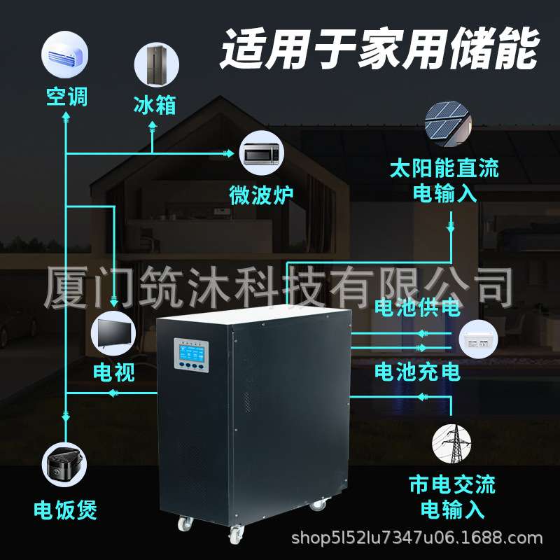 风力发电机家用220v电池板全套风光互补锂电市电太阳能发电系统