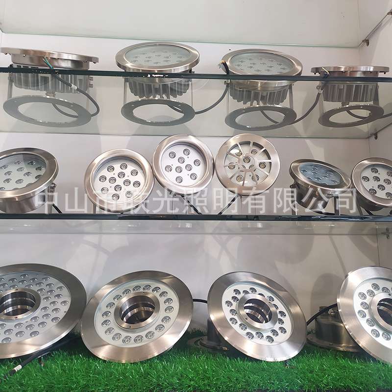 LED水底灯景观水下射灯18W12W不锈钢喷泉灯 低压12V24V七彩泳池灯