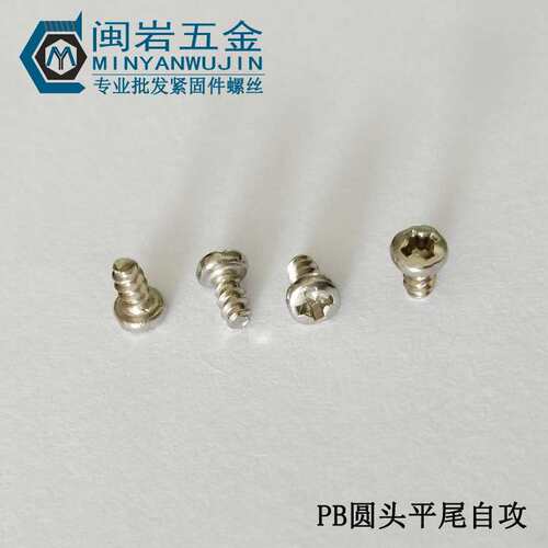 PB2*3~20 镀镍 圆头平尾自攻螺丝 精密自攻小螺丝  1万个单价