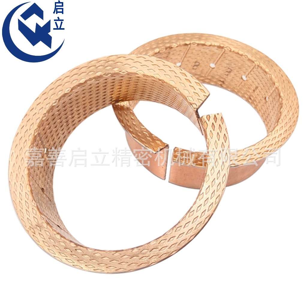 铜合金套自润滑无油滑动轴承翻边法兰型菱形油穴油槽铜衬套JF800