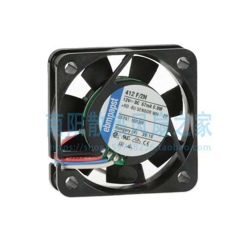 ebm-papst 412F/2H FAN AXIAL 40X10MM 12VDC 67mA 0.8W 散热风扇