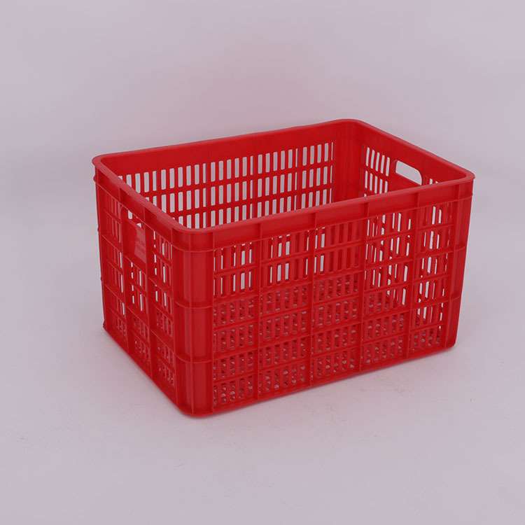 红色塑胶周转筐如顺塑业型号 592 内570*400*340原料红颜色周转筐图片
