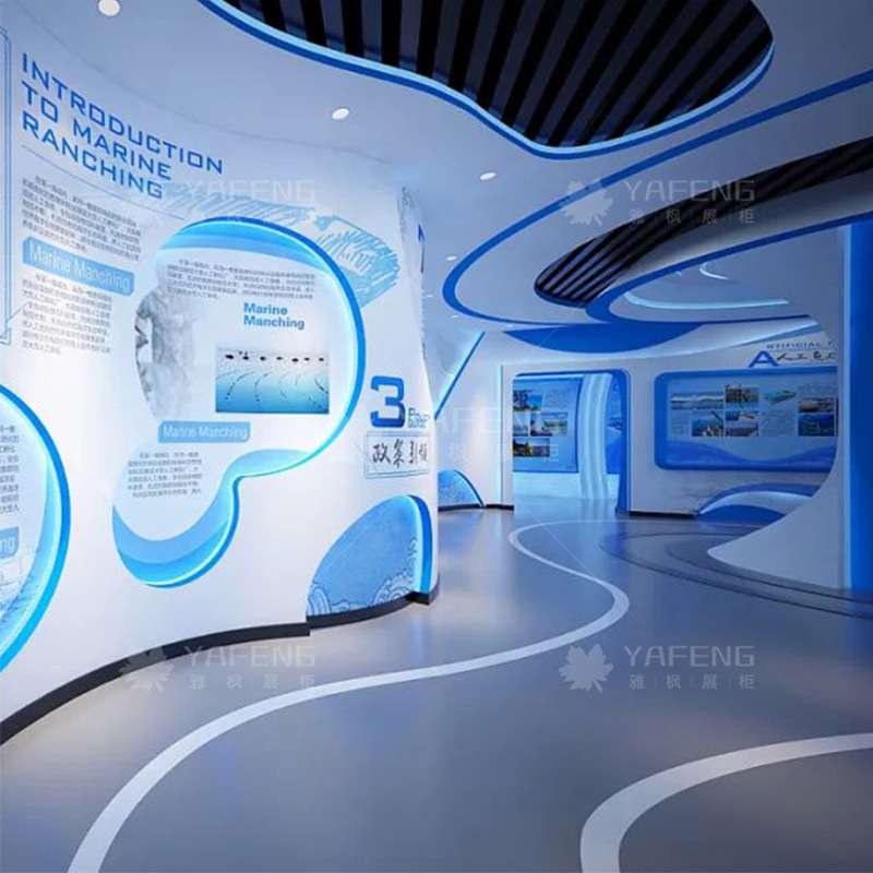 科技感展厅展示柜制作企业展厅荣誉墙公司宣传文化墙智能展柜设计