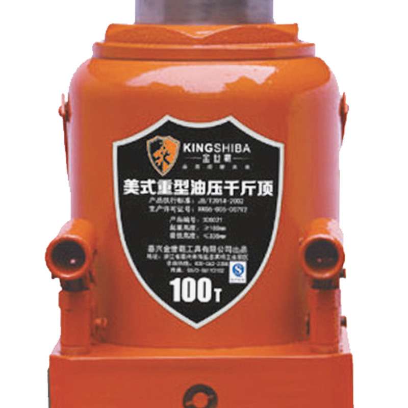 金世霸新型世霸焊接式立式手摇跨顶 油压千斤顶100T 手动液压工具