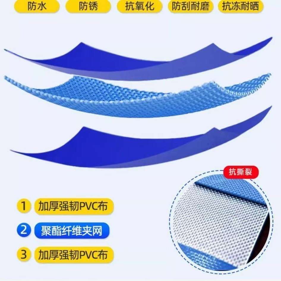 户外移动水产PVC防水布镀锌管圆形支架水池鱼池大容量帆布蓄水池