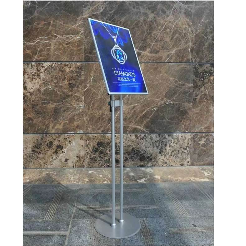 双杆落地展示架指示牌立式商场水牌广告牌宣传展示铝合金立牌