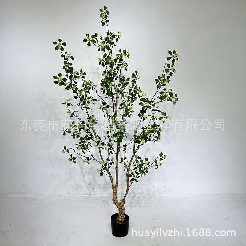 森系仿生绿植五叶草绿植桌摆盆栽书房客厅样板间餐厅轻奢装饰花艺