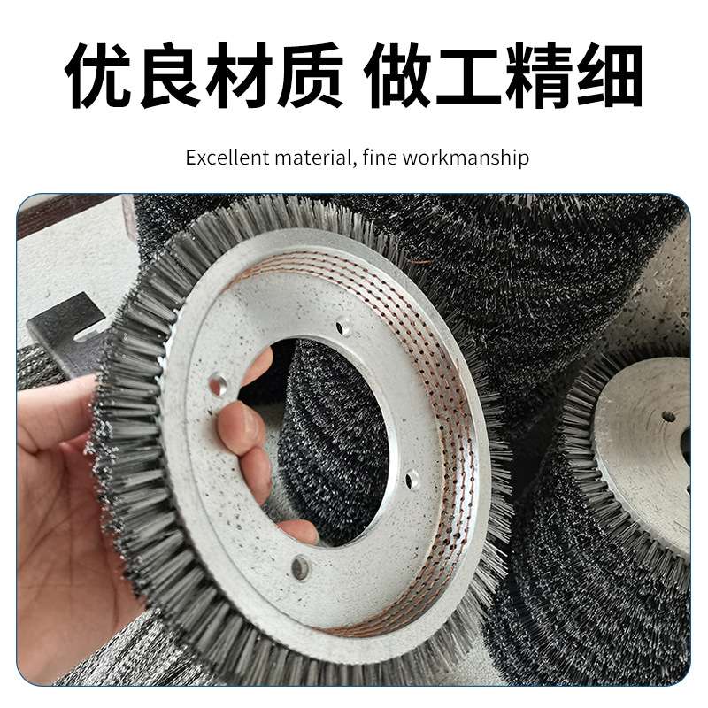 工业毛刷轮尼龙丝清洗机毛刷空心毛刷轮尼龙丝圆柱刷可定 制