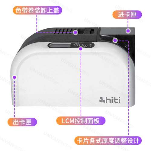 hiti呈妍新品CS270E单双面证卡打印机厂牌电信标牌积分卡义齿证