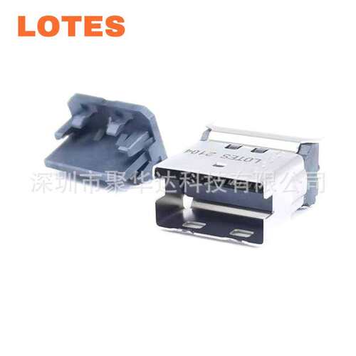 LOTES ASASS008 SFF-8654 4X直立型母座 SlimSAS 38PIN 180度