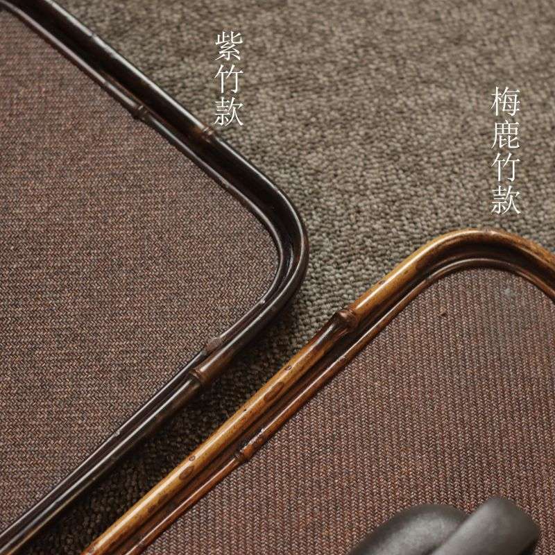 古唐紫竹收纳盘 长款梅鹿托盘茶具收纳盘竹编奉茶盘长形茶道零配