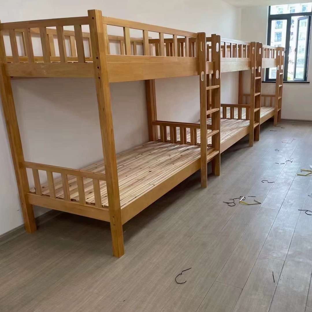 上下铺实木床宿舍简易儿童床学生带梯柜组合子母床双层高低床