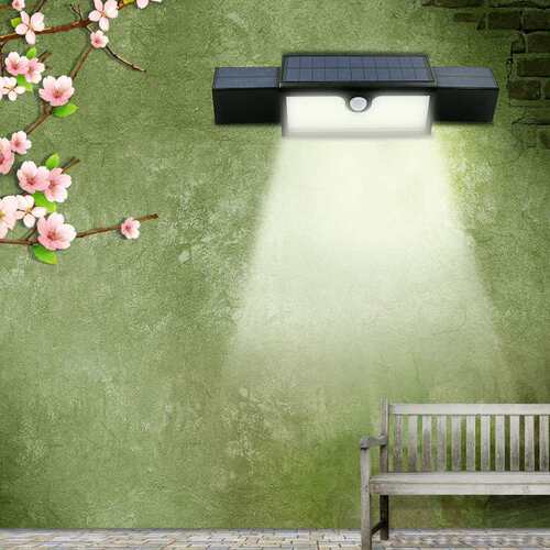 太阳能壁灯 71LED 伸缩三合一感应节能壁灯 户外防雨庭院花园路灯