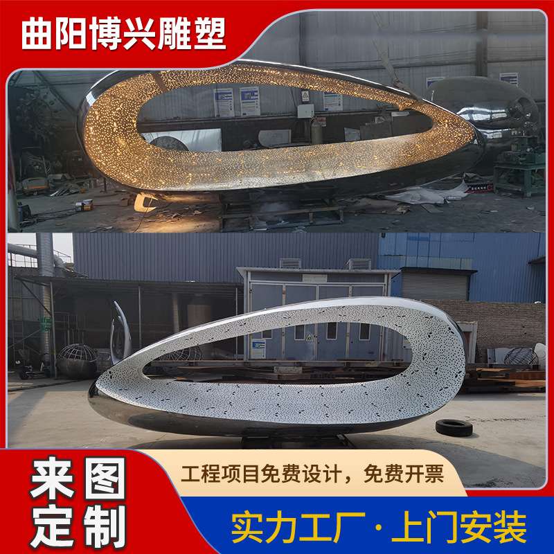 铸造不锈钢开裂莲蓬雕塑园林水景景观装饰摆件大型不锈钢藕蓬雕塑