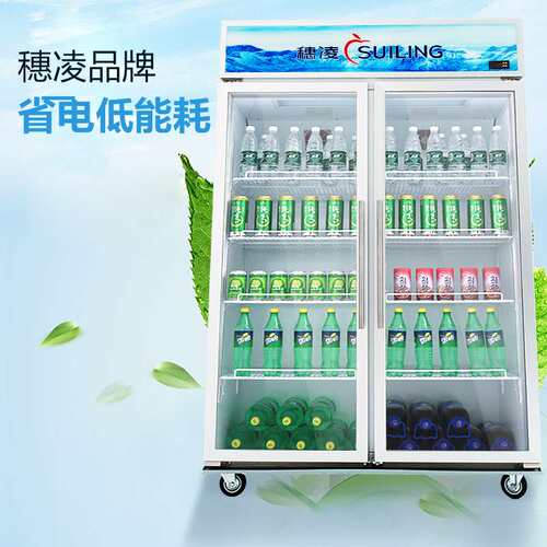 穗凌商用立式冷藏饮料啤酒便利店双门大容量玻璃展示柜LG4-882M2F