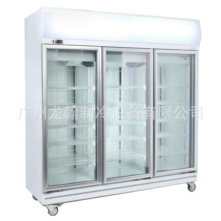 厂家直供三门饮料展示柜立式分体商用冷柜便利店啤酒冷藏柜
