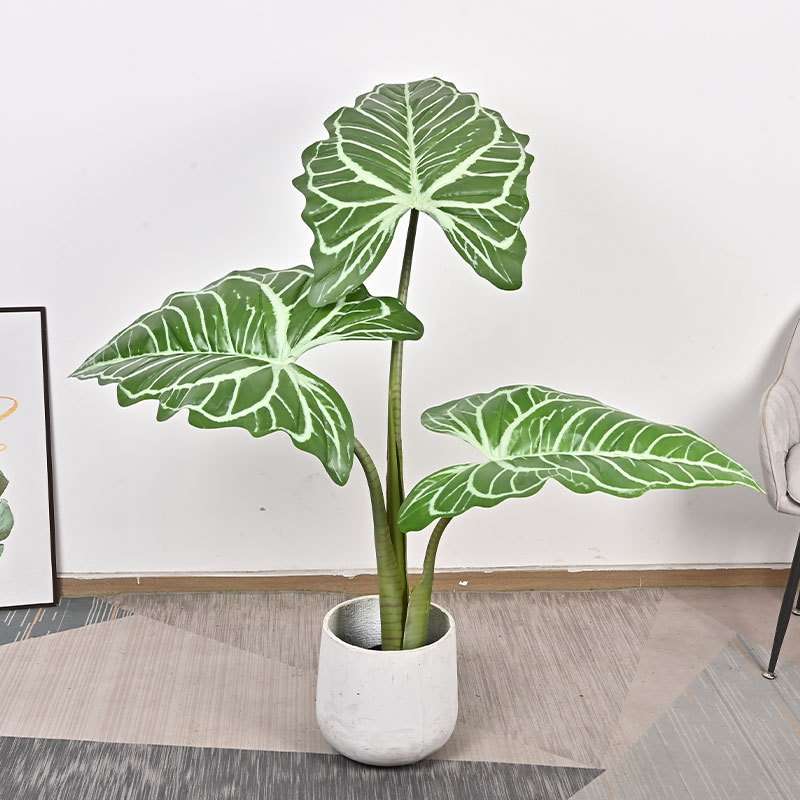 仿真绿植大叶帝王花烛卧室客厅橱窗大型落地盆栽装饰摆件假植物