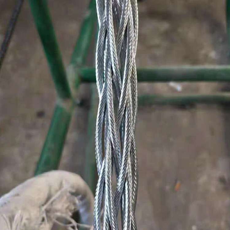 防扭钢丝绳15mm 电力防旋转牵引绳 6方12股航空软丝编制
