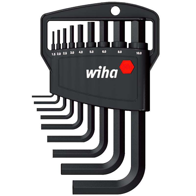 wiha威汉德国进口工具经典短杆L型内六角扳手9件套套装