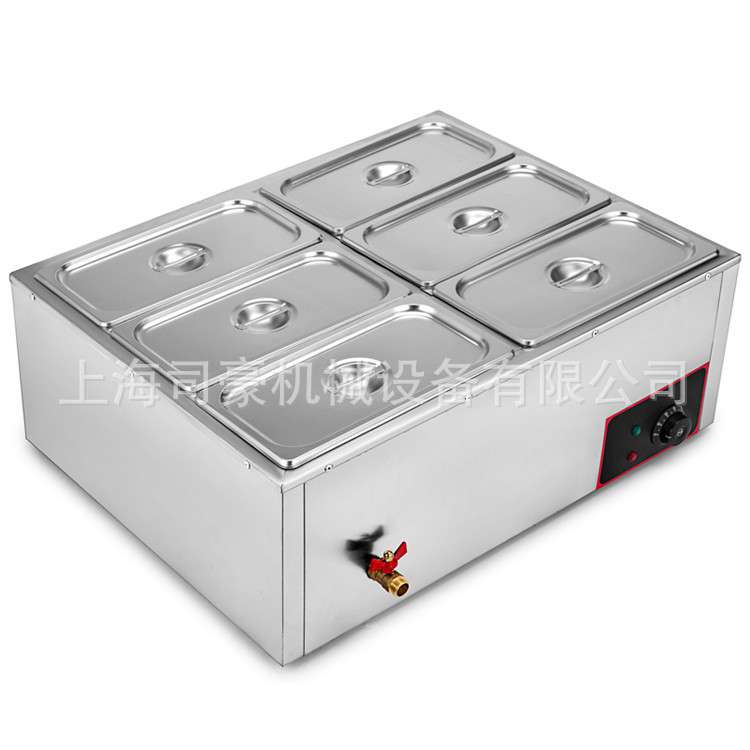 新品 商用6格保温汤池机电热深汤菜炉六盆暖汤炉 保温售饭台快餐