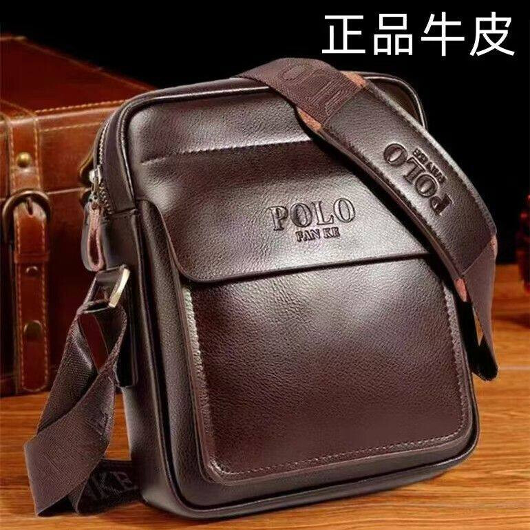 官方正品男士真皮单肩包斜挎包商务通勤牛皮挎包休闲小背包小挂包