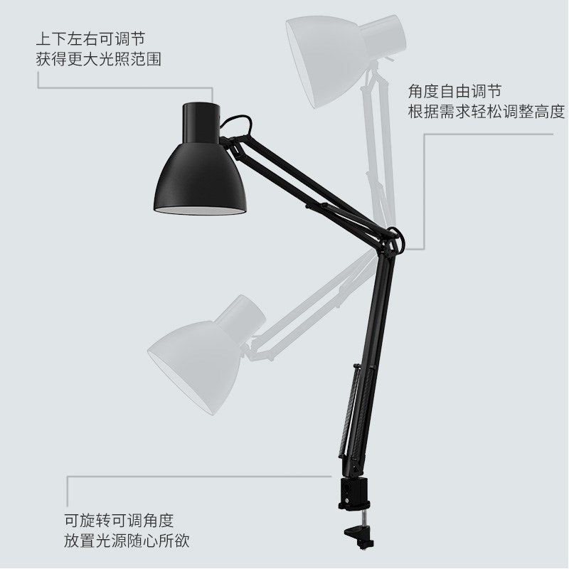 好视力美式台灯LED照明办公手作质检用夹灯