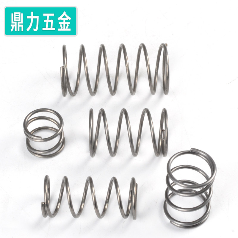 弹簧强力压缩力压簧机械配件回位黄大小弹簧钢丝线径1.6外9-18mm