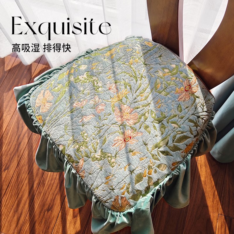 椅垫法式复古欧式餐椅套罩椅子垫家用座椅防滑坐垫屁垫四季通用
