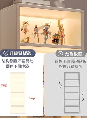 电视机柜旁置物架多层落地收纳柜家用简易客厅展示柜摆件靠墙柜子