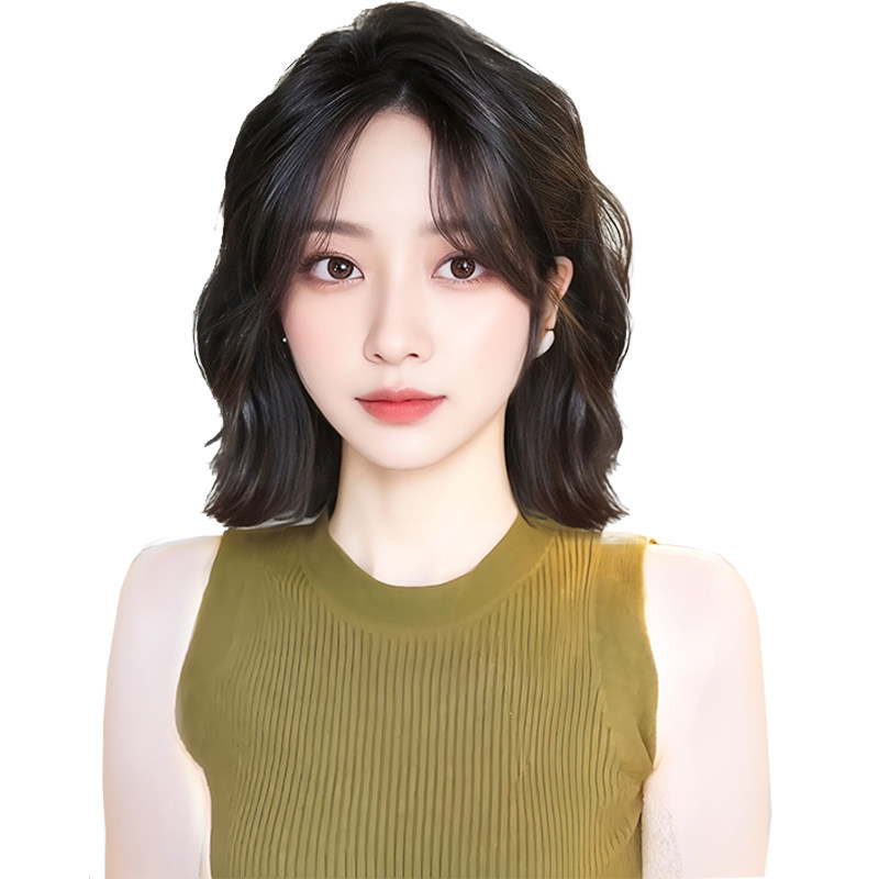 假发片女头顶遮白发秃顶增发量蓬松真发轻薄款自然无痕卷发补发片