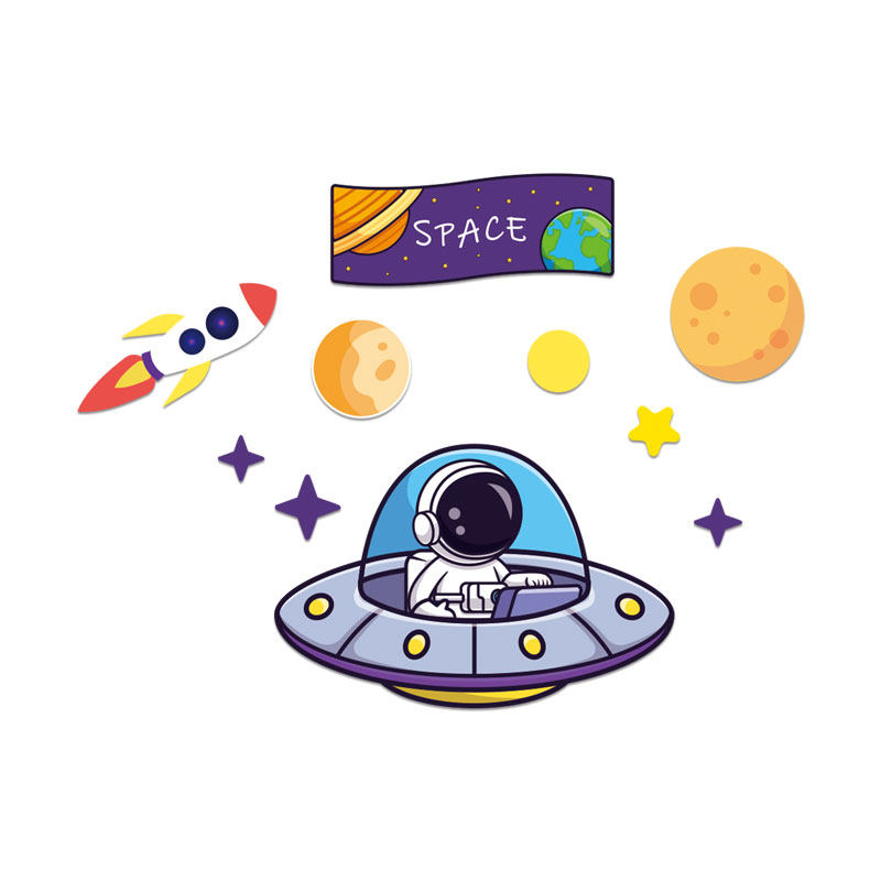 幼儿园楼梯间太空主题环创成品环境布置教室文化墙走廊道墙面装饰
